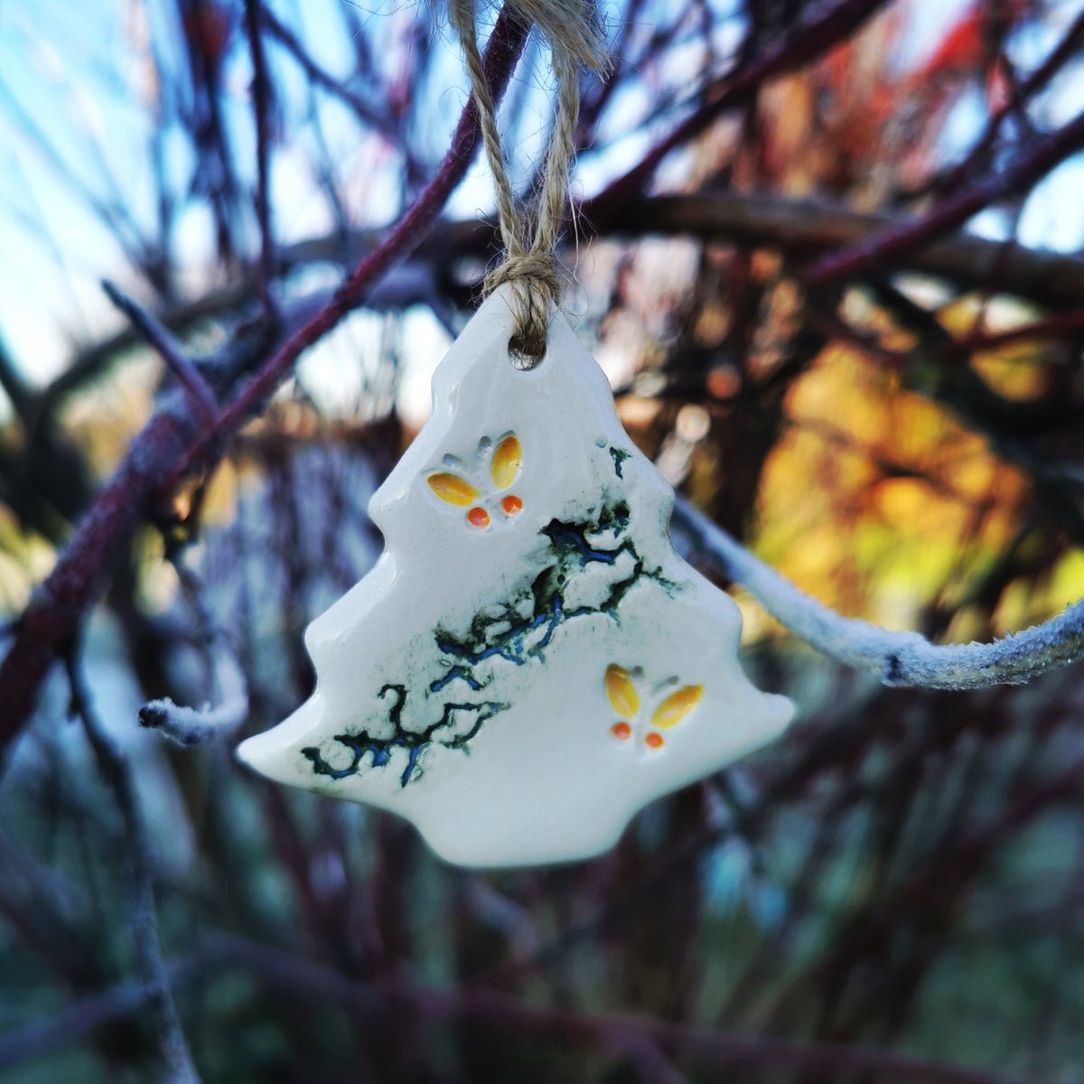 Ceramic Christmas Decorations Grounded Pottery