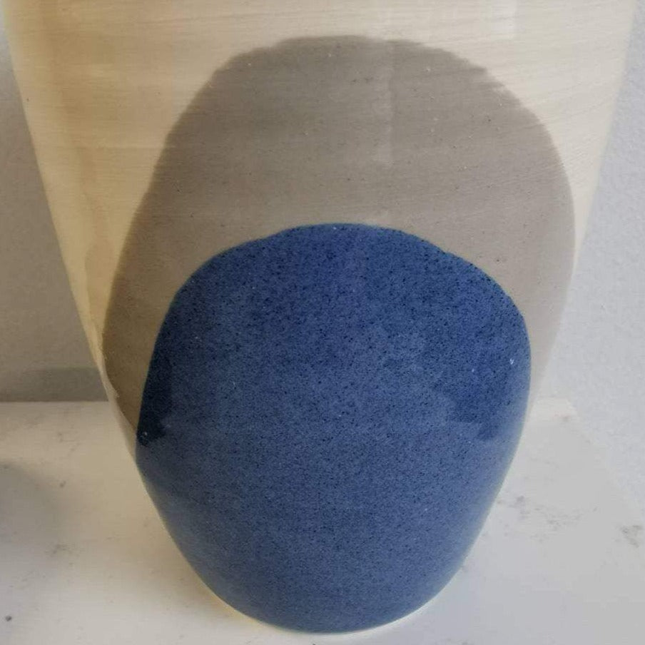 Poured Blue and Grey Travel Cup