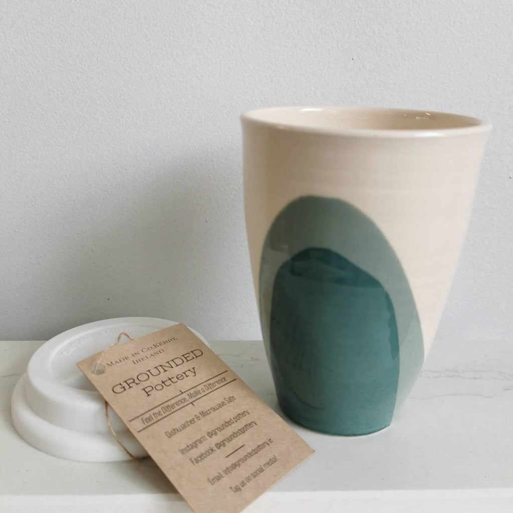 Poured Teal Shades Travel Cup