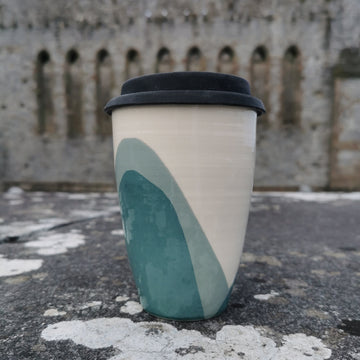 Poured Teal Shades Travel Cup